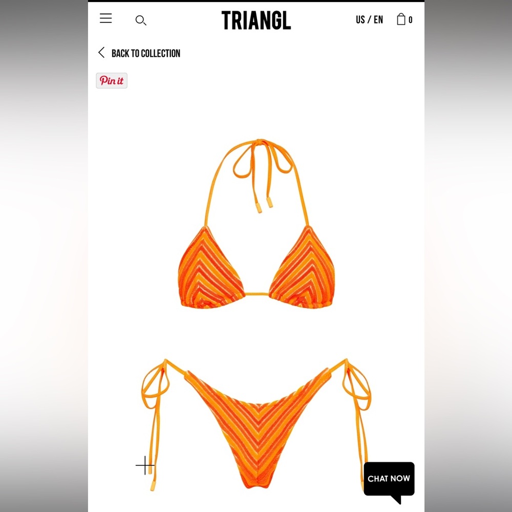 Triangle Bikini Set- Orange